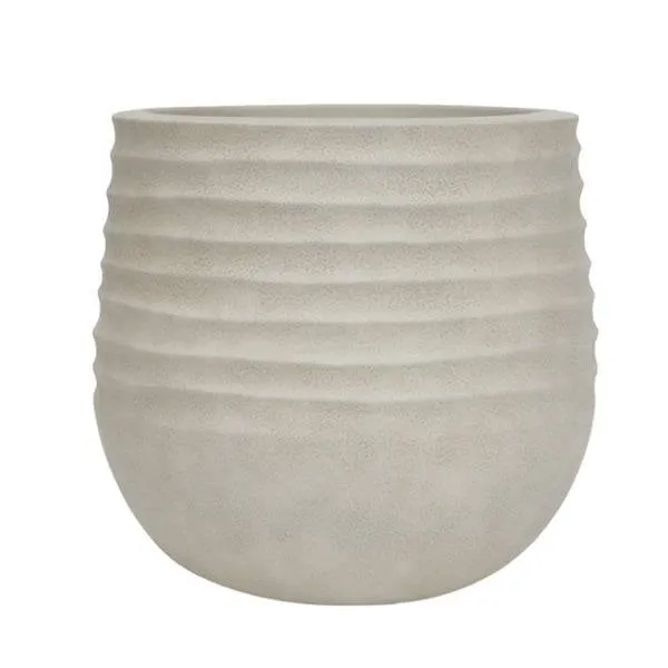 Lightweight Mariella Planter - Cream - 16-inch