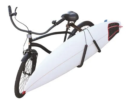 Lightweight Surfboard Carrier Rack for Bicycles, Black