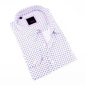 Lilac Digital Print Shirt With Pockets