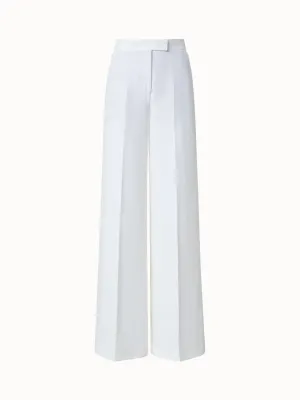 Linen Crêpe Wide Leg Pants