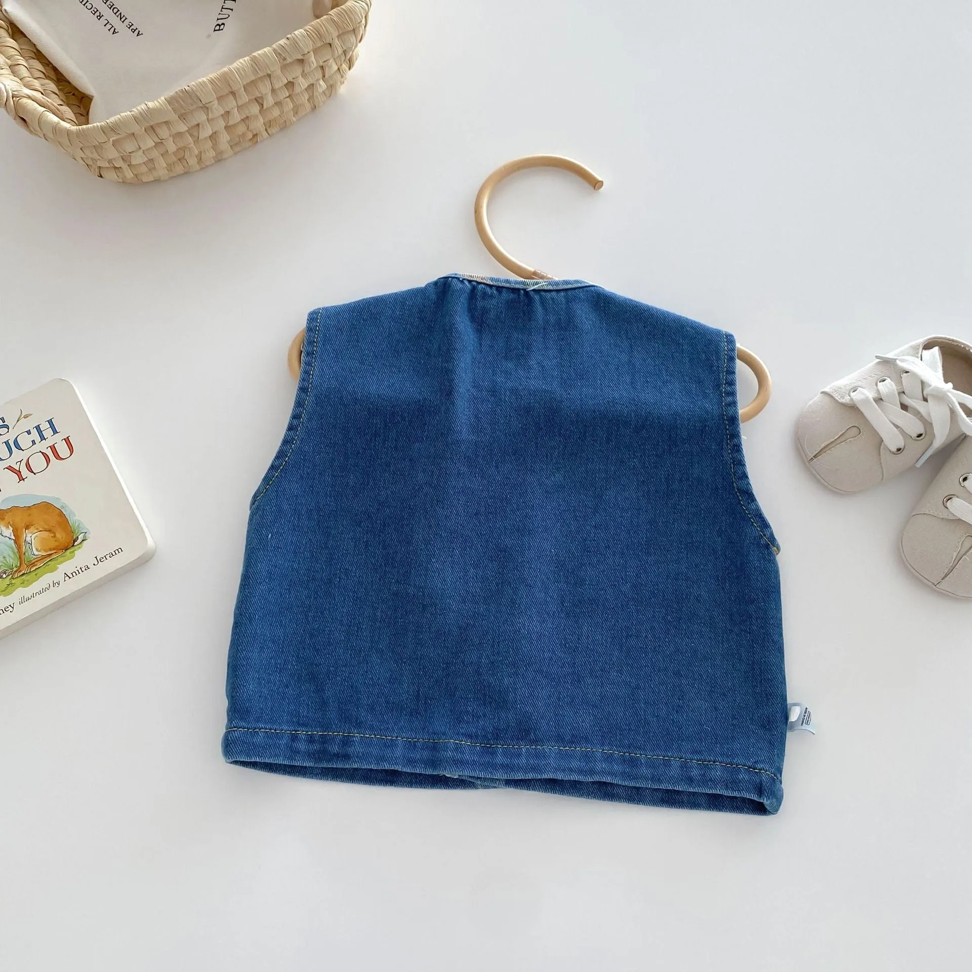 Little Boys Denim Vest Jacket Waistcoat Top