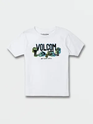 Little Boys Sieben Wuz Here Short Sleeve Tee - White