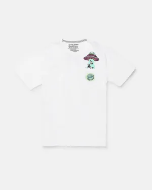 Little Boys Udder Space Short Sleeve Tee - White