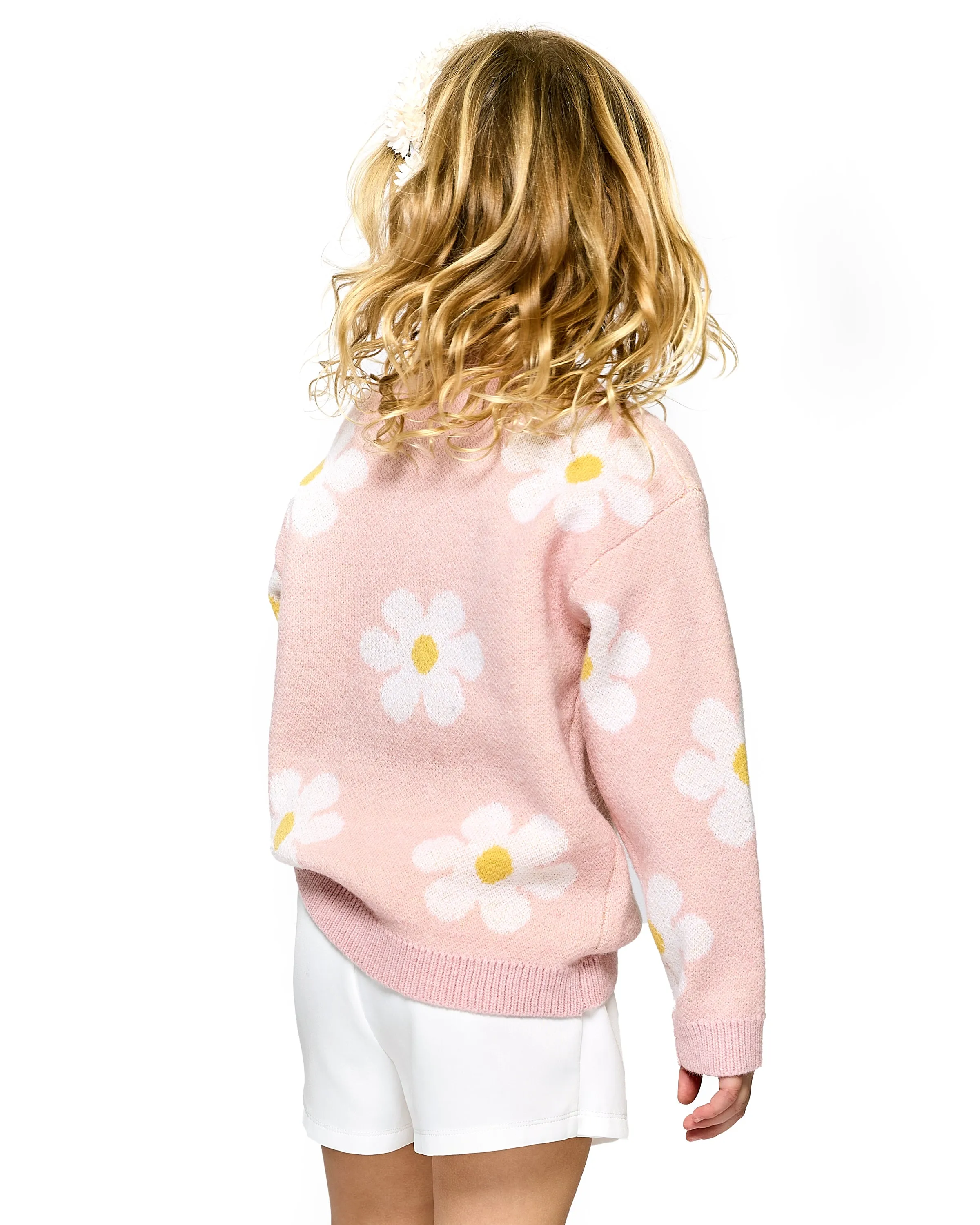 Little l Big Girl's Daisy Thin Knit Pullover Sweater