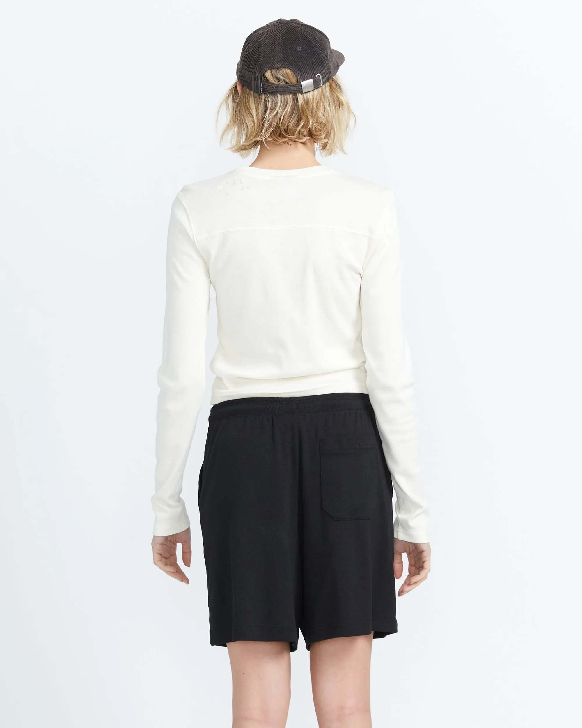Lived in Lounge Rib Long Sleeve Top - Bone