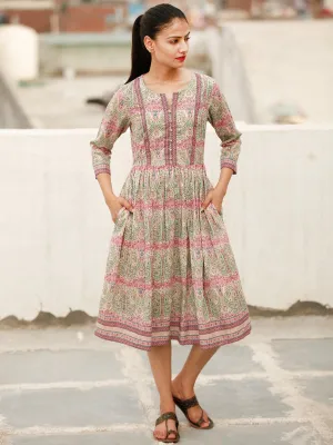 Lively Colors  - Block Printed Cotton Dress  - D369F1879