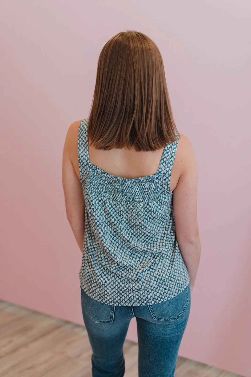 Liverpool Navy Textured Tank Top
