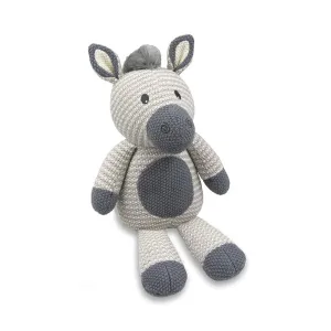 Living Textiles Knitted Soft Toy - Zac Zebra