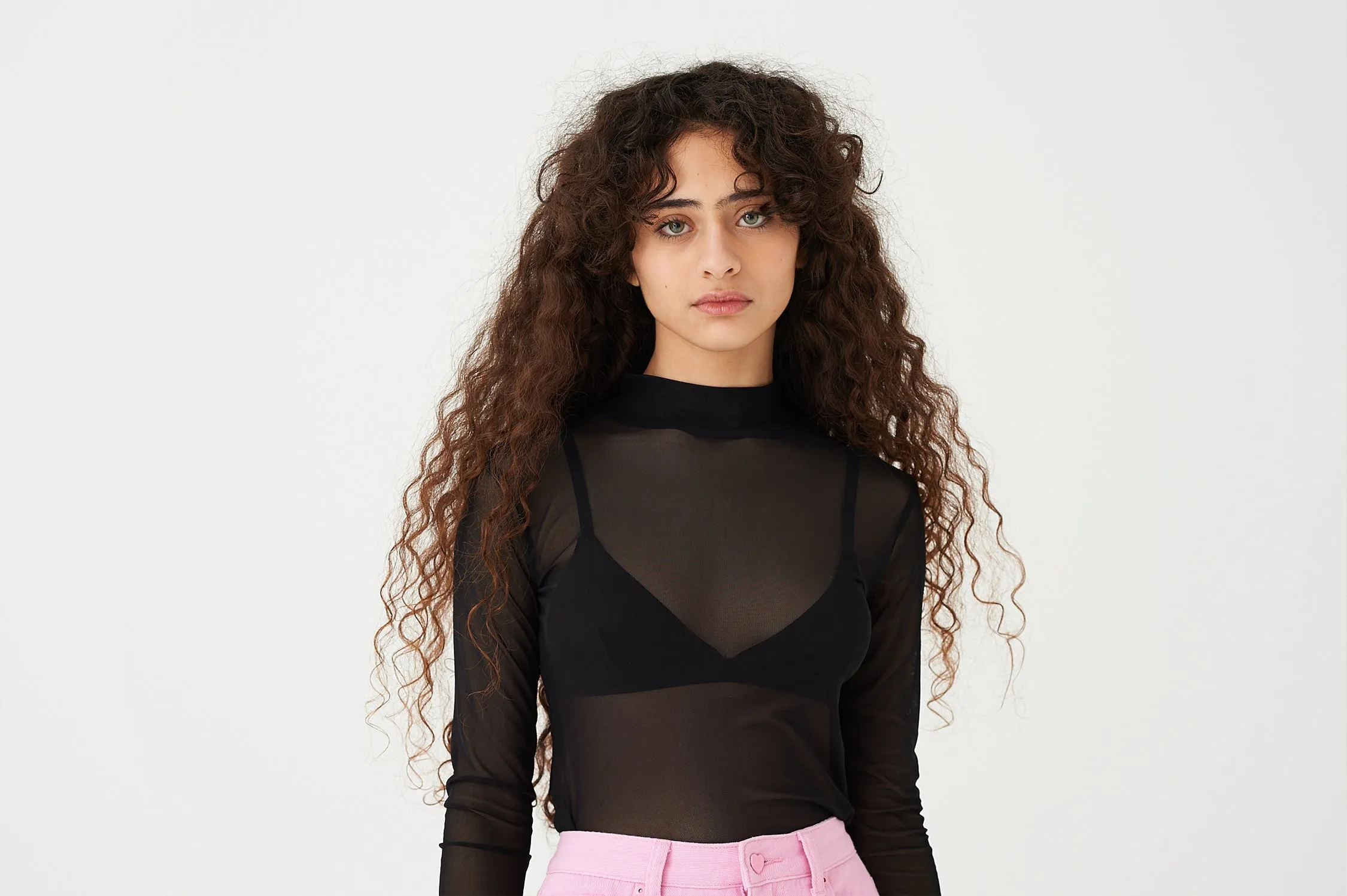 LO Black Sheer Turtleneck