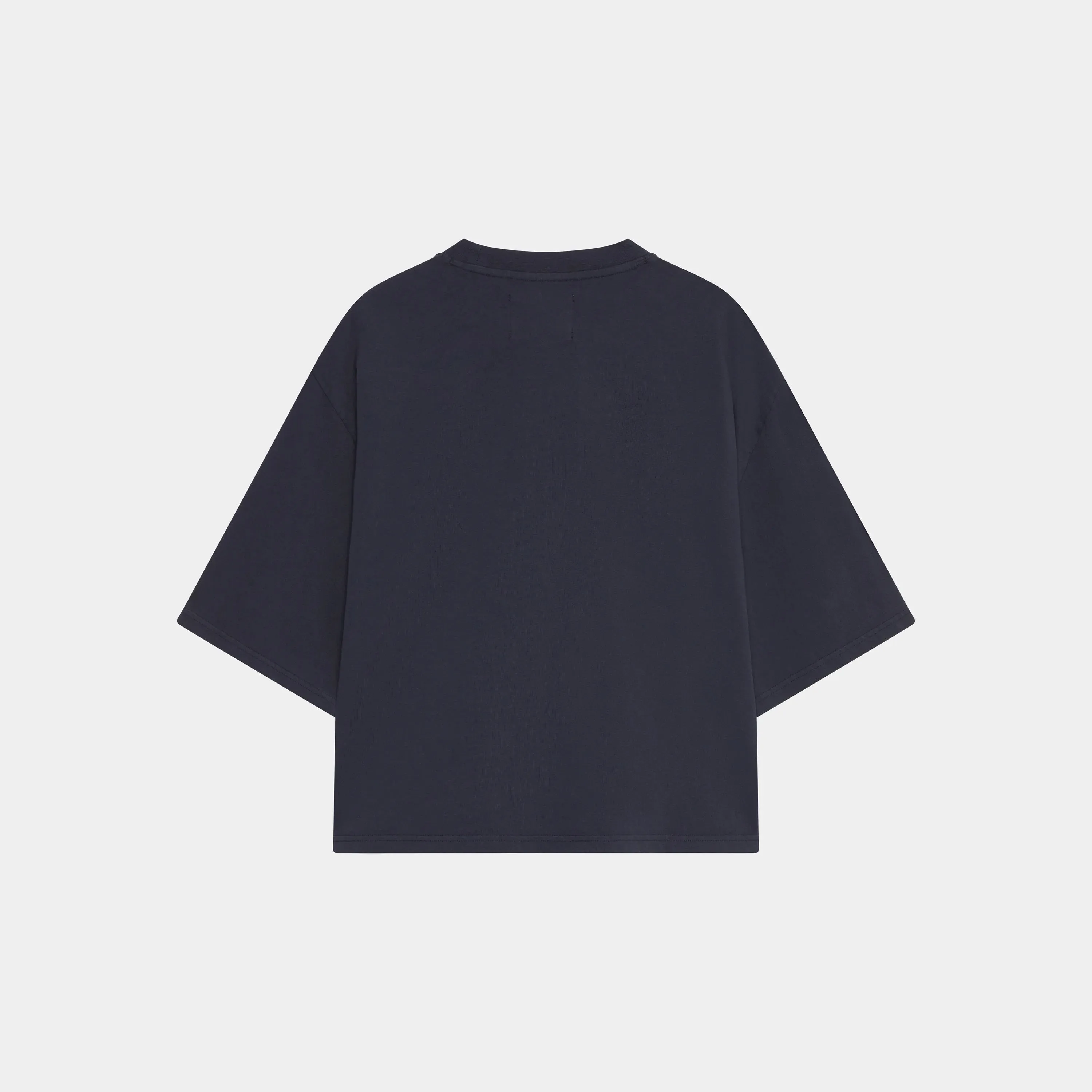 Logo Navy Cropped Boxy Tee
