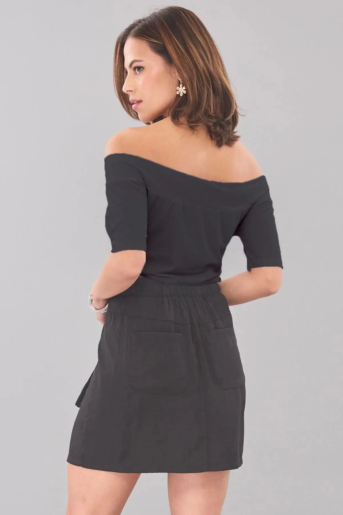 Lola & Sophie Luxe Jersey Off Shoulder Shirt