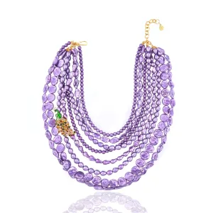Lola Beaded Chain - Peacock Purple
