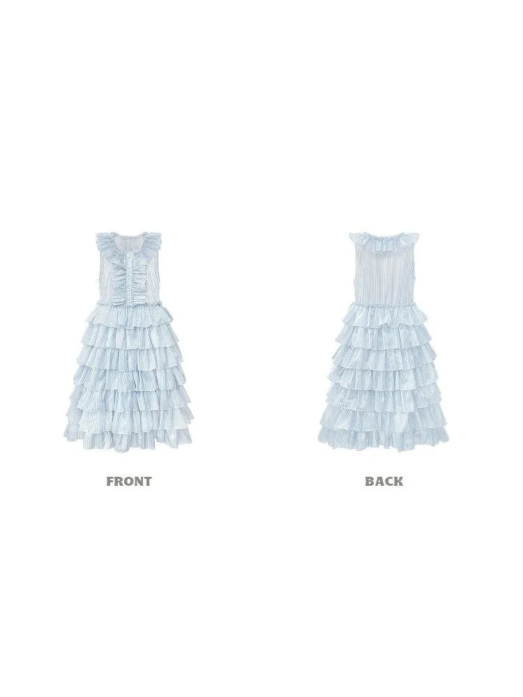 Long Cake Skirt Puffy Vest Dresses【s0000004792】
