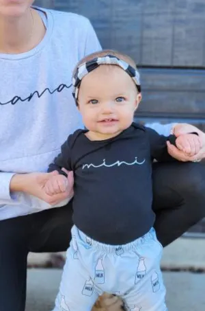 Long Sleeve Baby "MINI" Onesie- Black