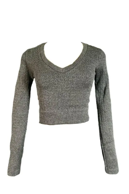 Long Sleeve V-Neck Sweater Top