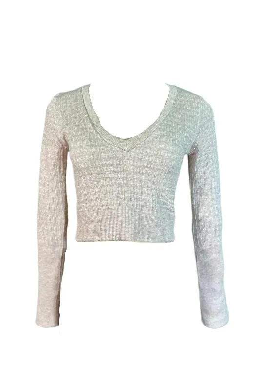 Long Sleeve V-Neck Sweater Top