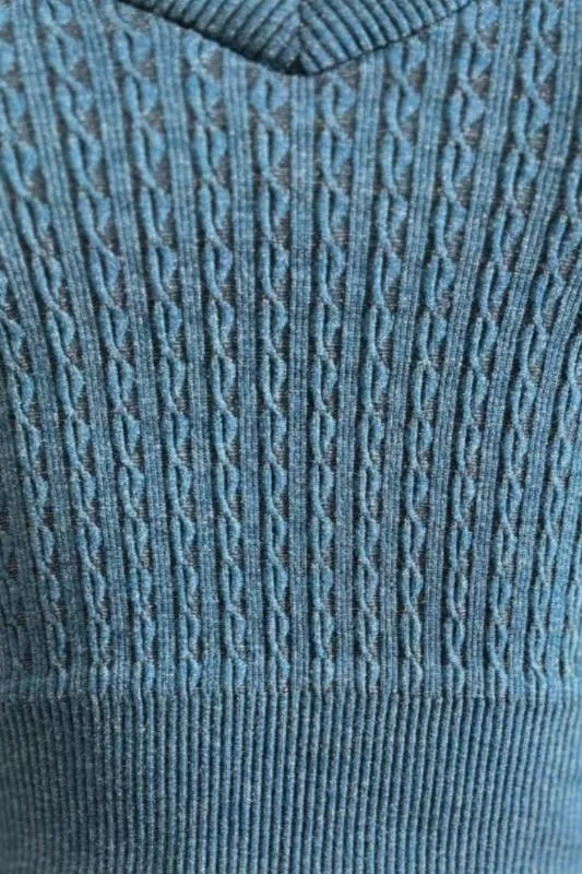 Long Sleeve V-Neck Sweater Top