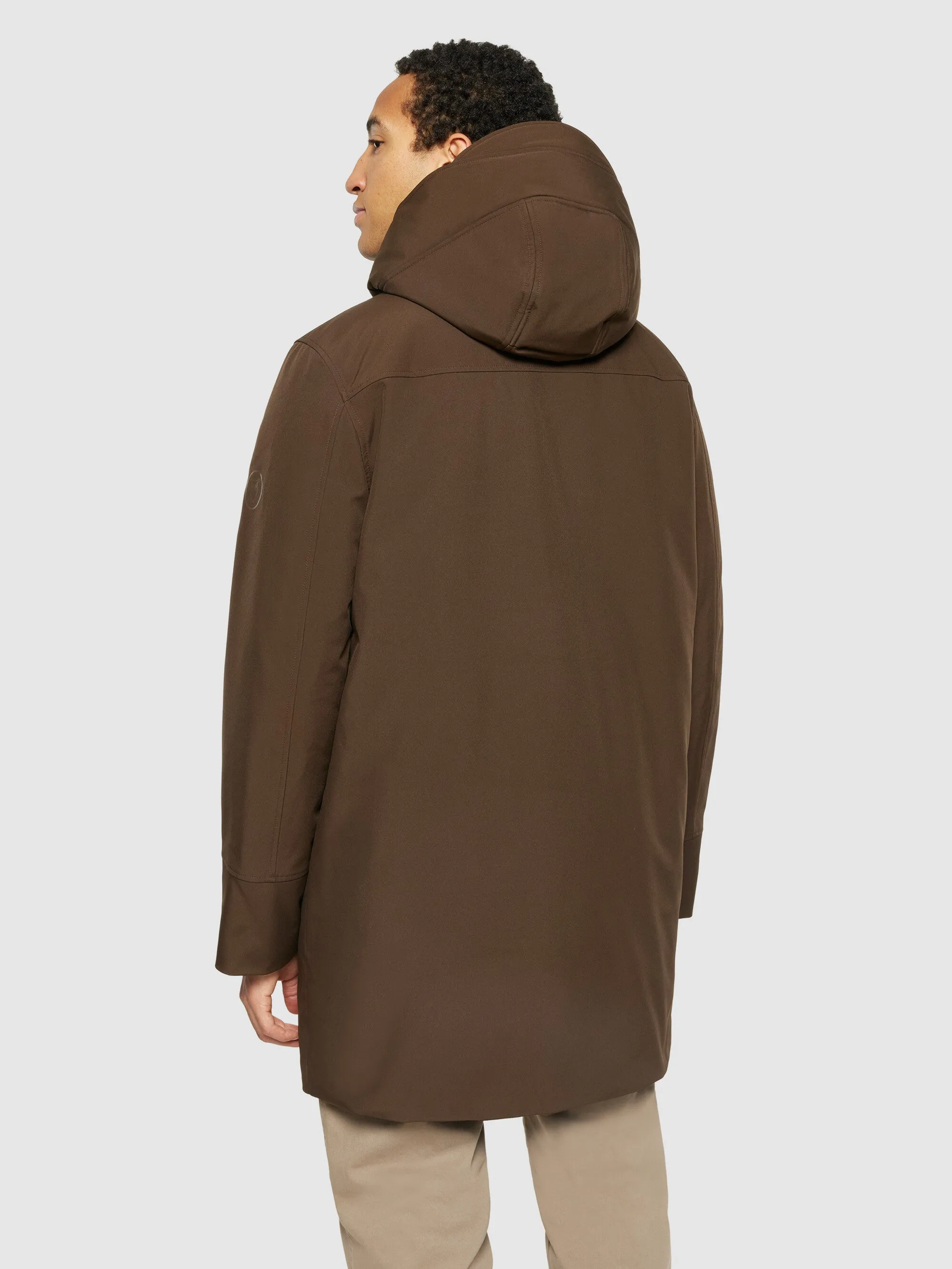 Long soft shell jacket CLIMATE SHELL™ - Demitasse (brown)