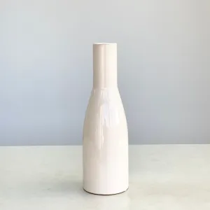 Long White Ceramic Round Vase