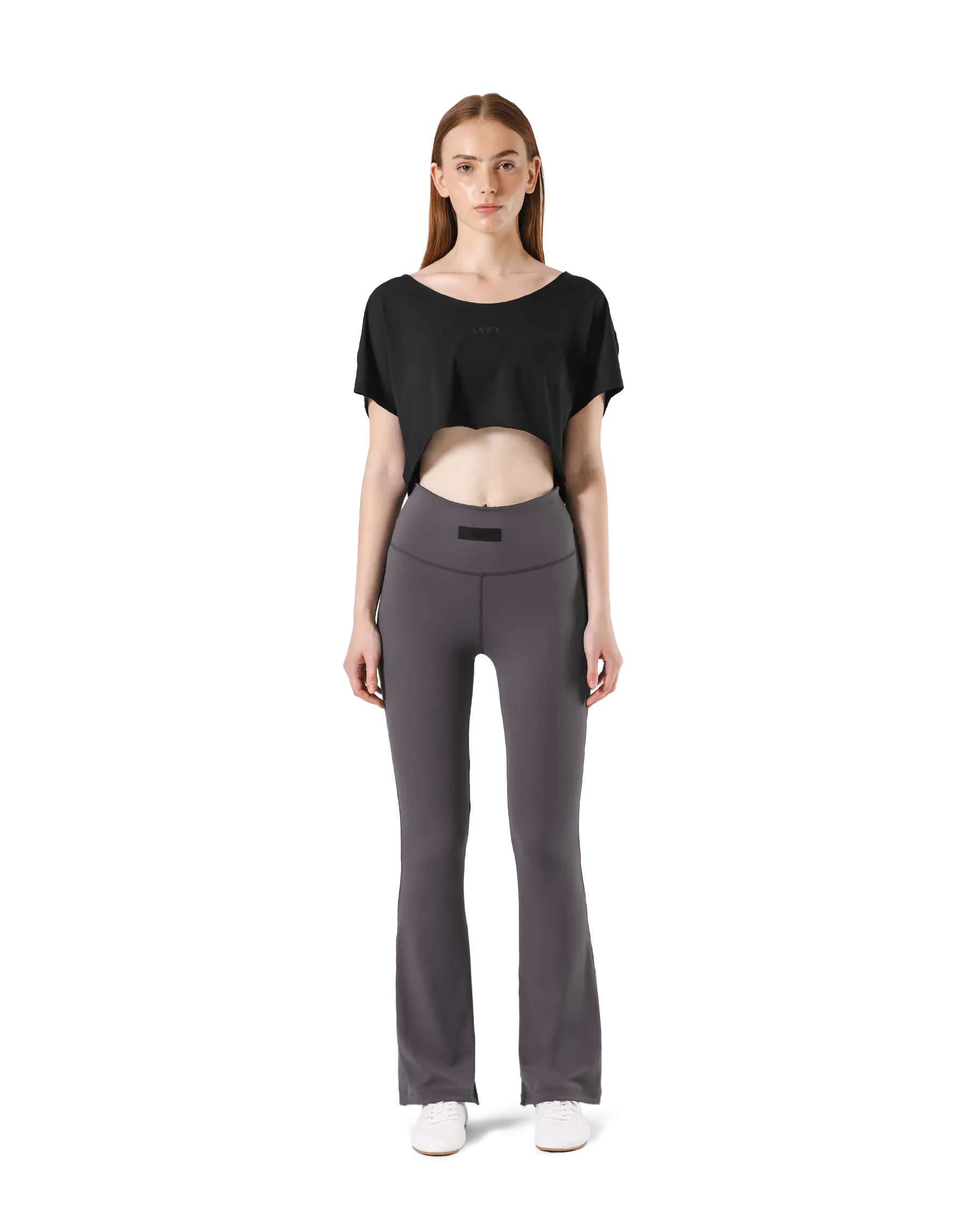 Loose Fit Stretch T-Shirt - Black