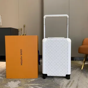 Louis Vuitton Horizon 55 in pristine white Monogram canvas Suitcase