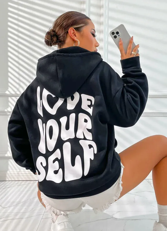 Love Yourself Black Hoodie
