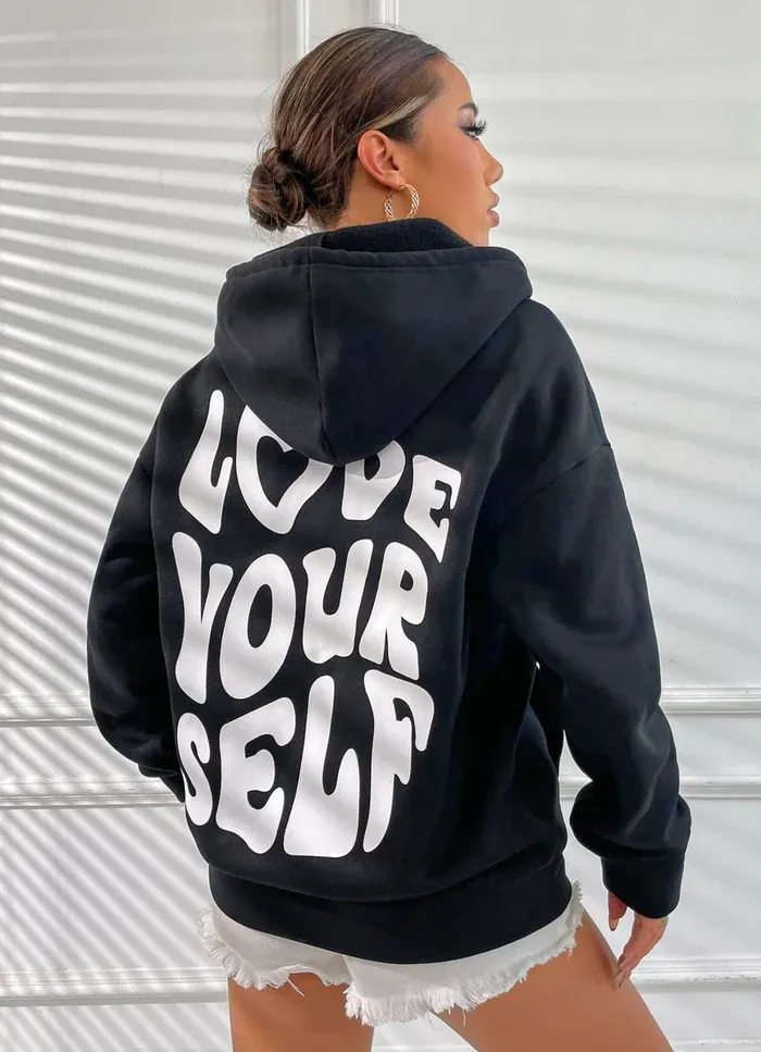 Love Yourself Black Hoodie