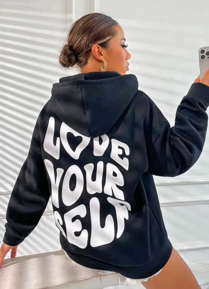 Love Yourself Black Hoodie