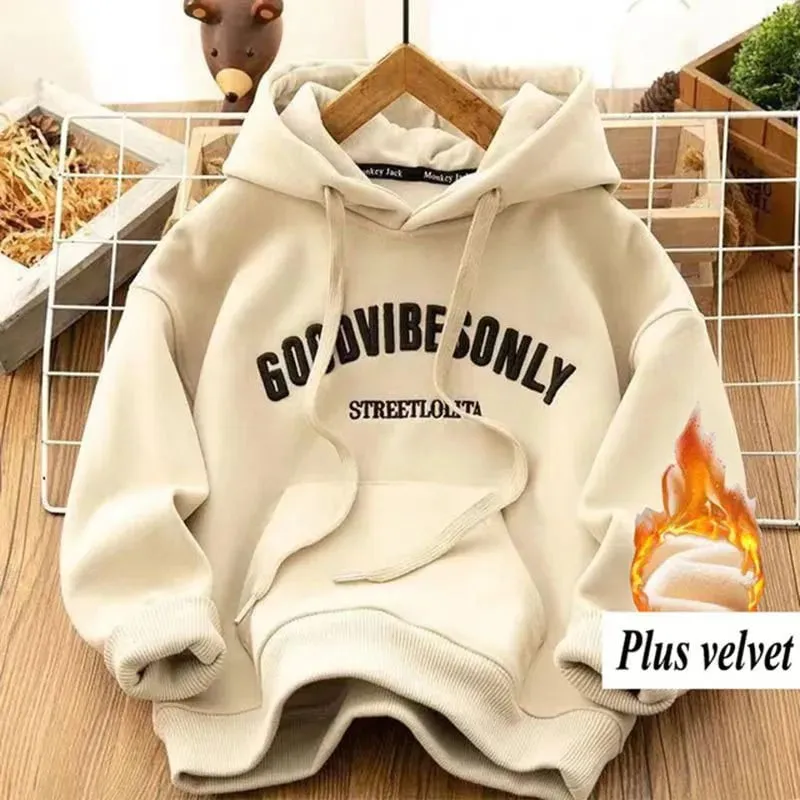LovelyRLovely Women's Thick Plush Velvet Hoodie Sweatshirt