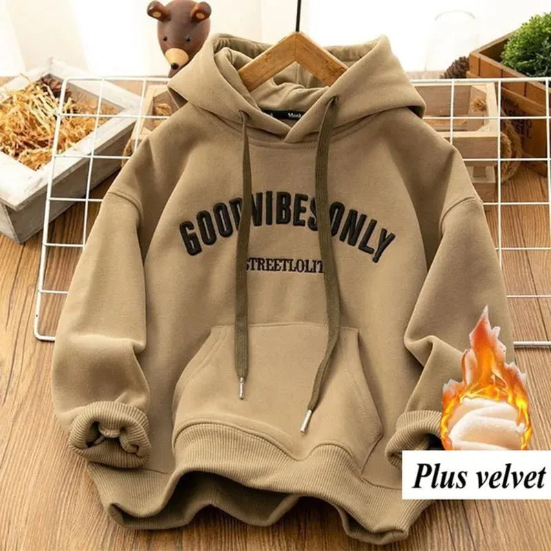LovelyRLovely Women's Thick Plush Velvet Hoodie Sweatshirt