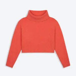Lowie Peach Alpaca Cropped Roll Neck