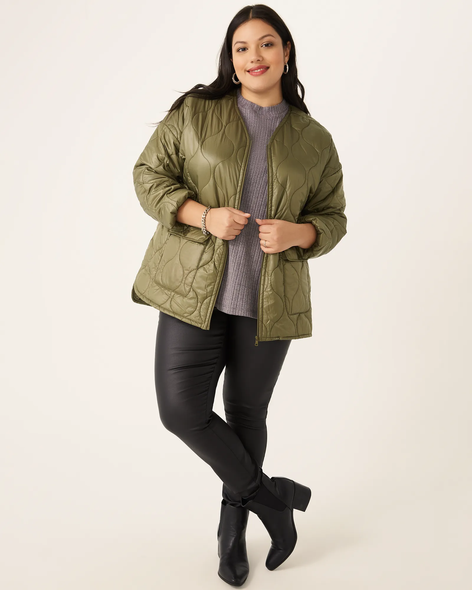 Luanne Quilted Jacket | Olive Green