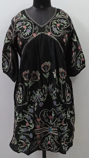 Lucknowy Chicken Cotton With Embroidery Work With Alia Cut Style