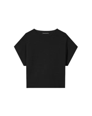 Luisa Cerano Cotton Knit Batwing Sleeve Pullover