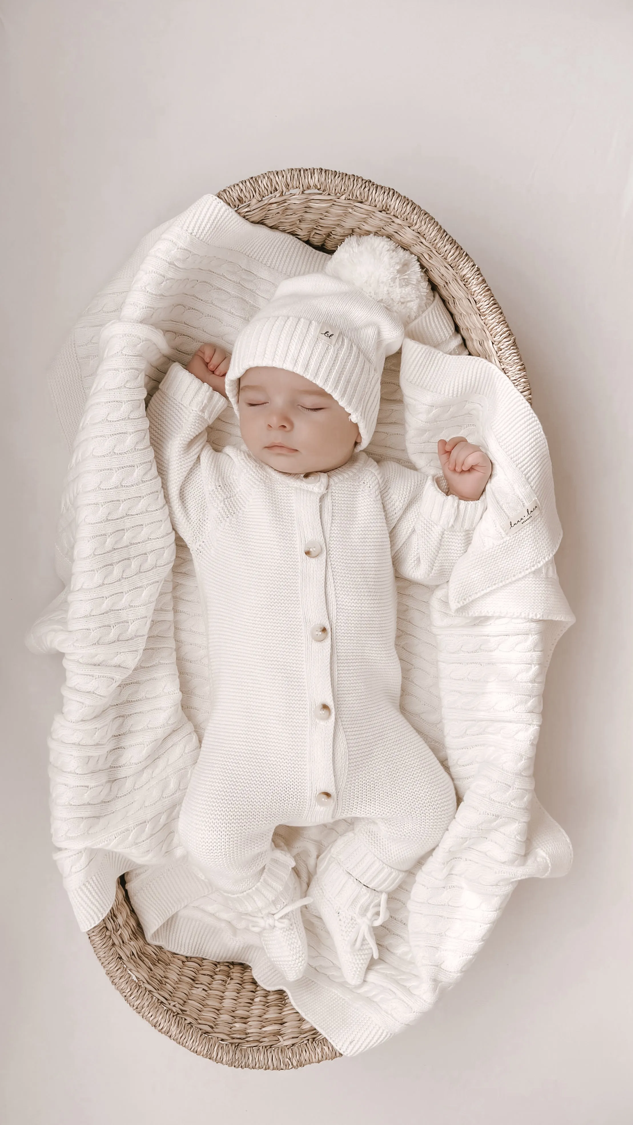 Luna   Luca Classic Purl Knit Jumpsuit | White