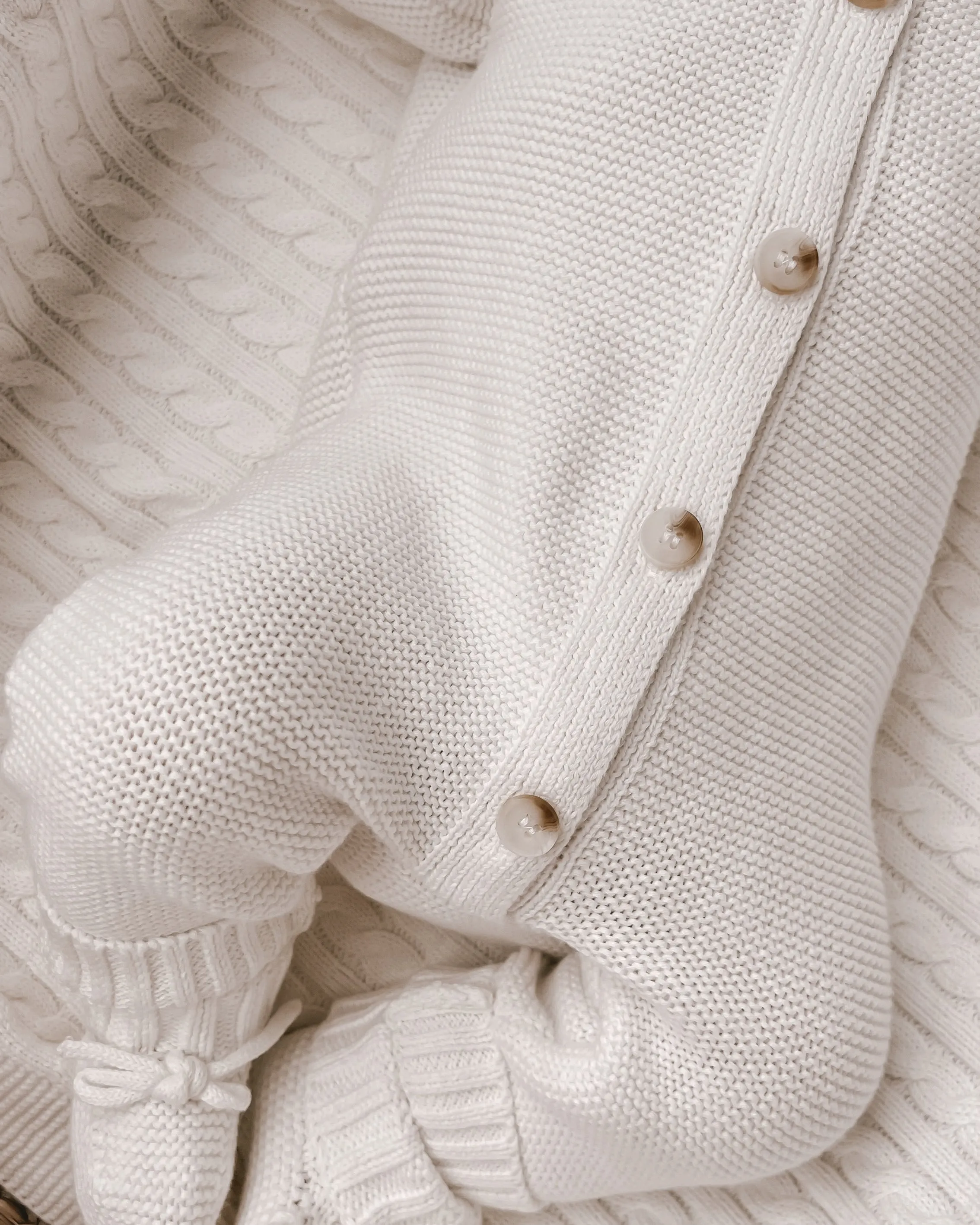 Luna   Luca Classic Purl Knit Jumpsuit | White