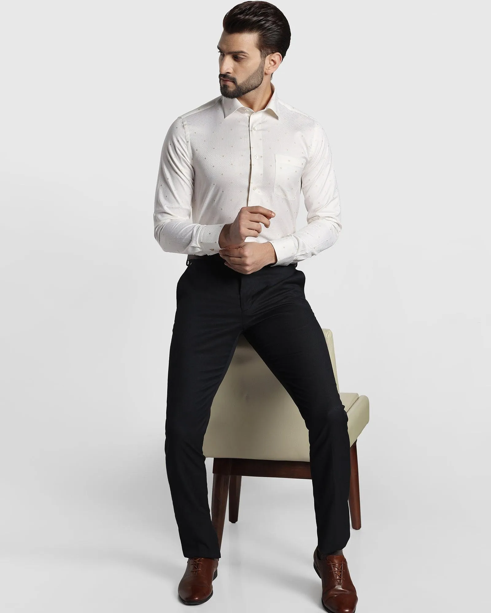 Luxe Formal Yellow Printed Shirt - Pride