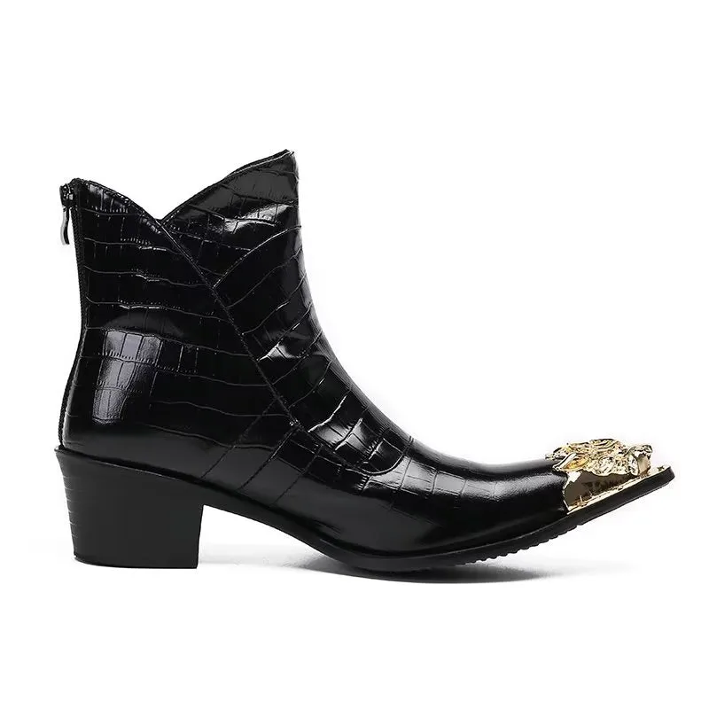 Luxe Genuine Leather Zipper Dress Boots