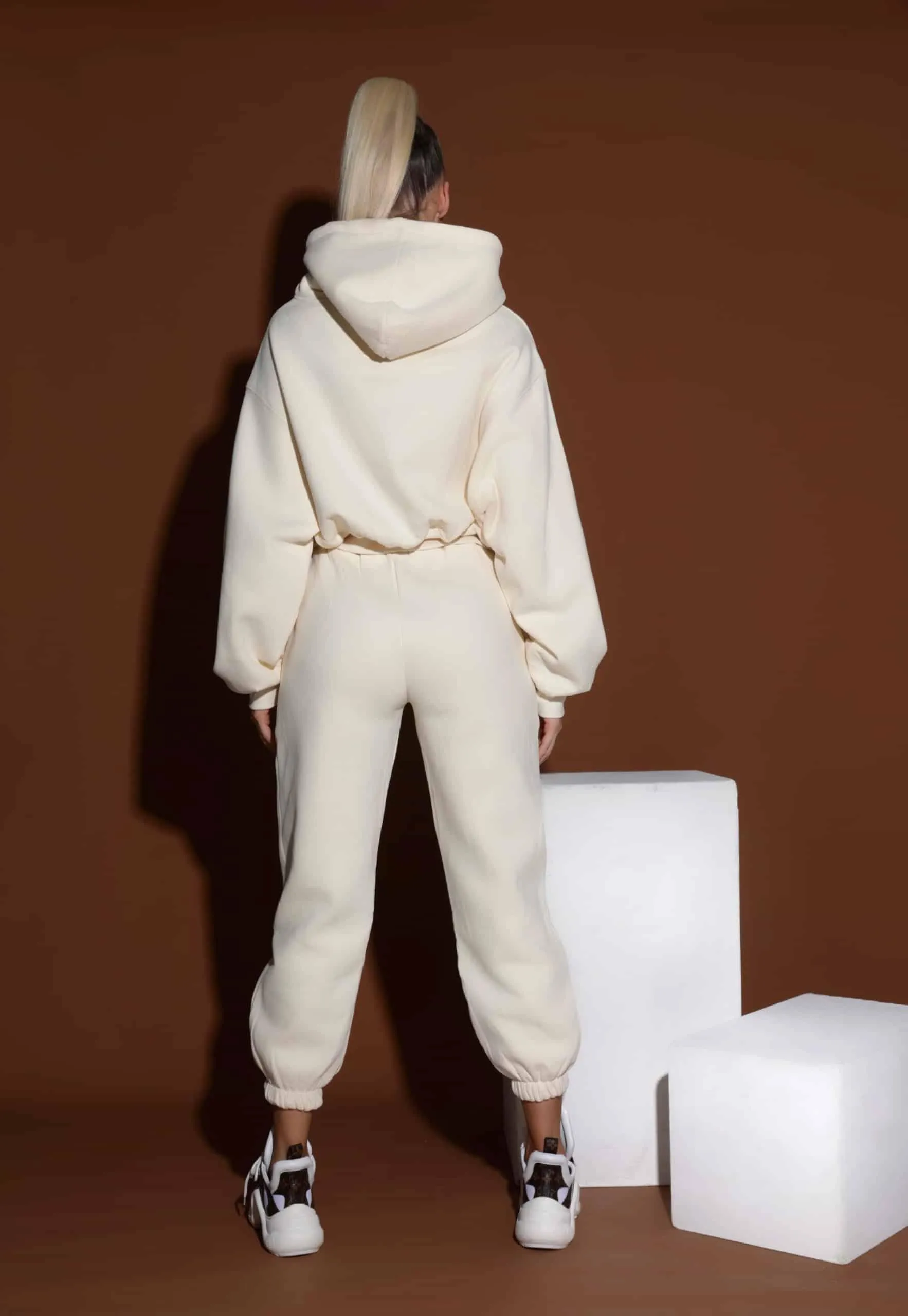 Luxe Tracksuit Pants - Cream