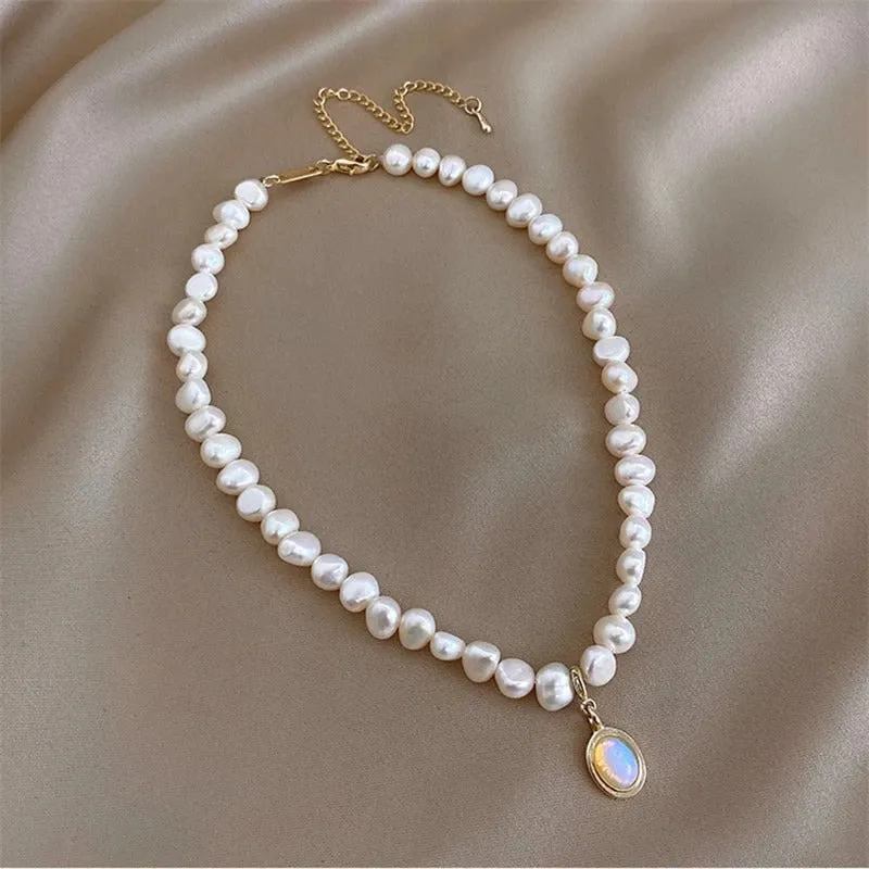 Luxurious Multi-Style Pearl Accented Chain with Heart Pendant Necklaces