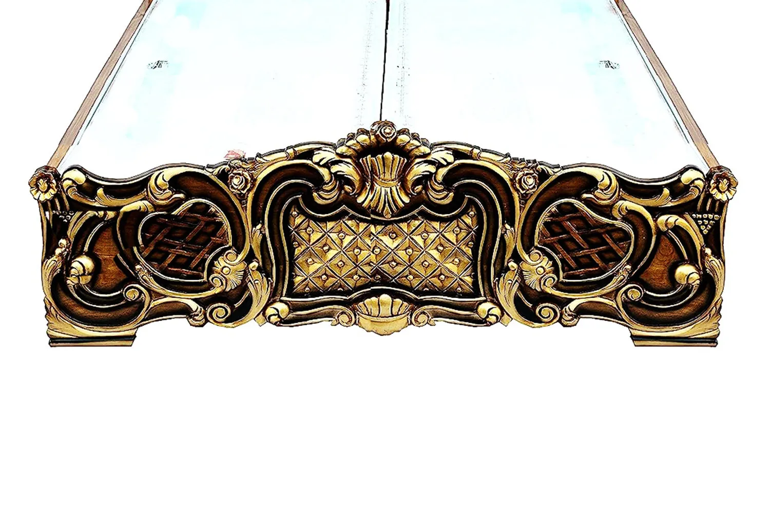 Luxury Modern Style Solid Teak Wood Hand Carving Bed