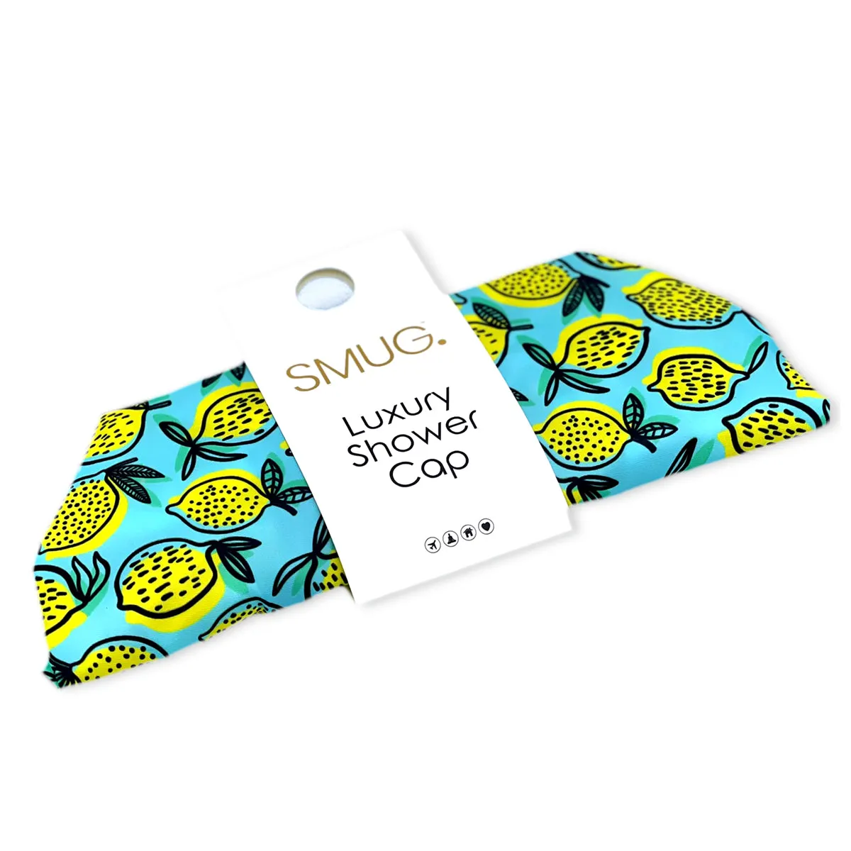 Luxury Shower Cap - Lemon Print