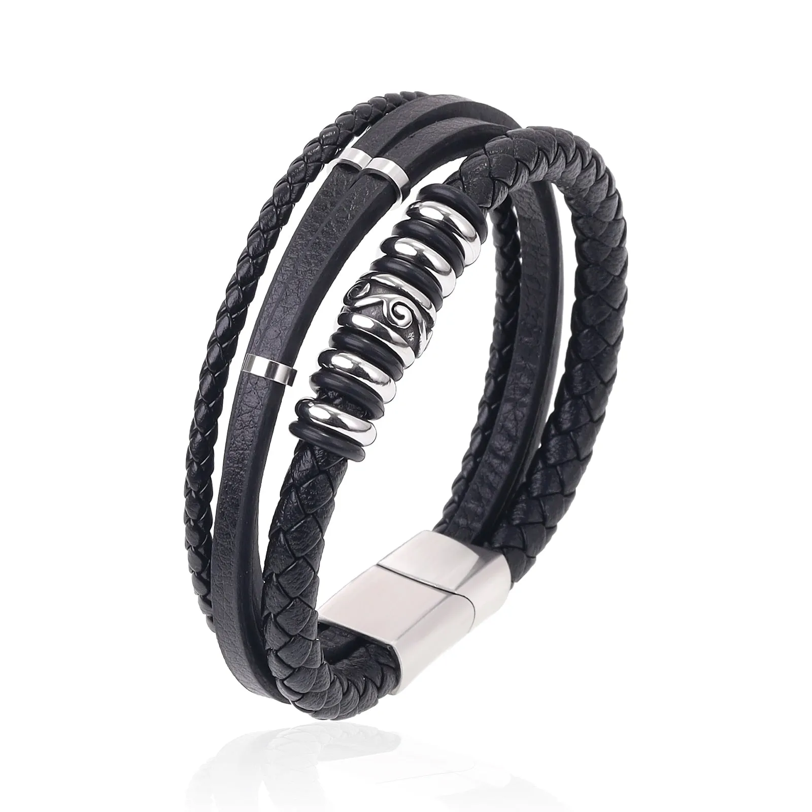 Luxury Stainless Steel Beaded Bracelet