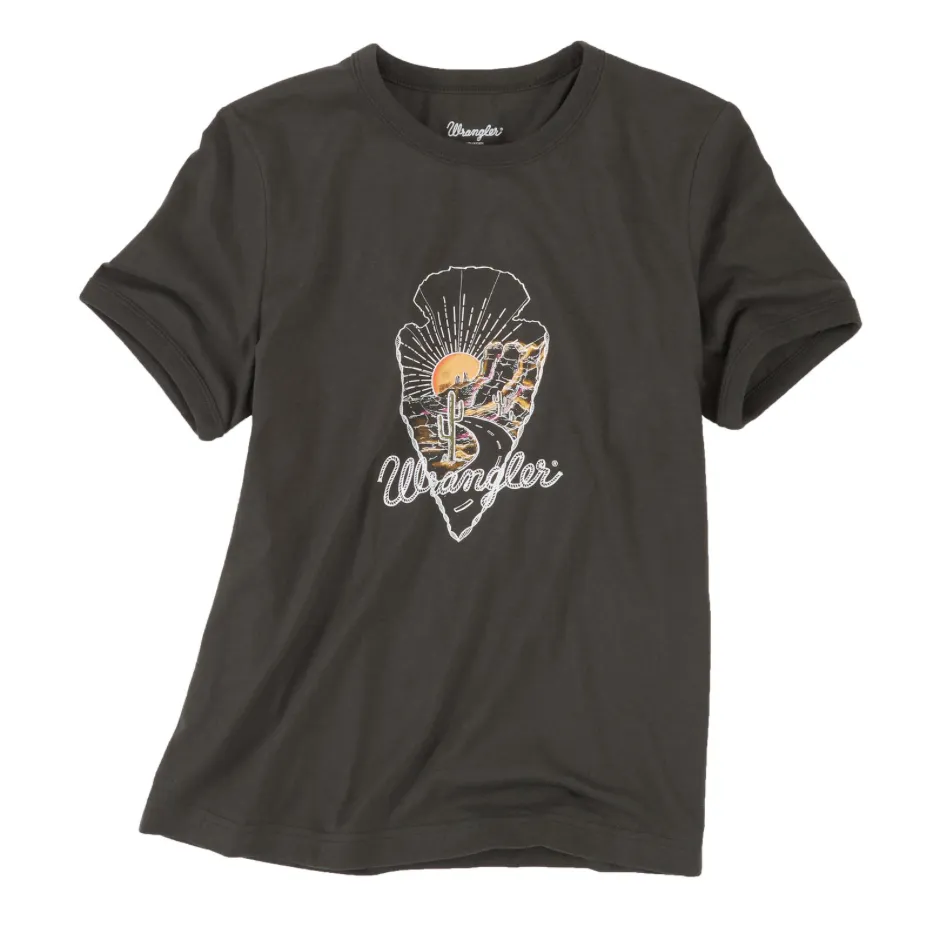 LWK585X - Wrangler Women's Retro Graphic Tee - Grey