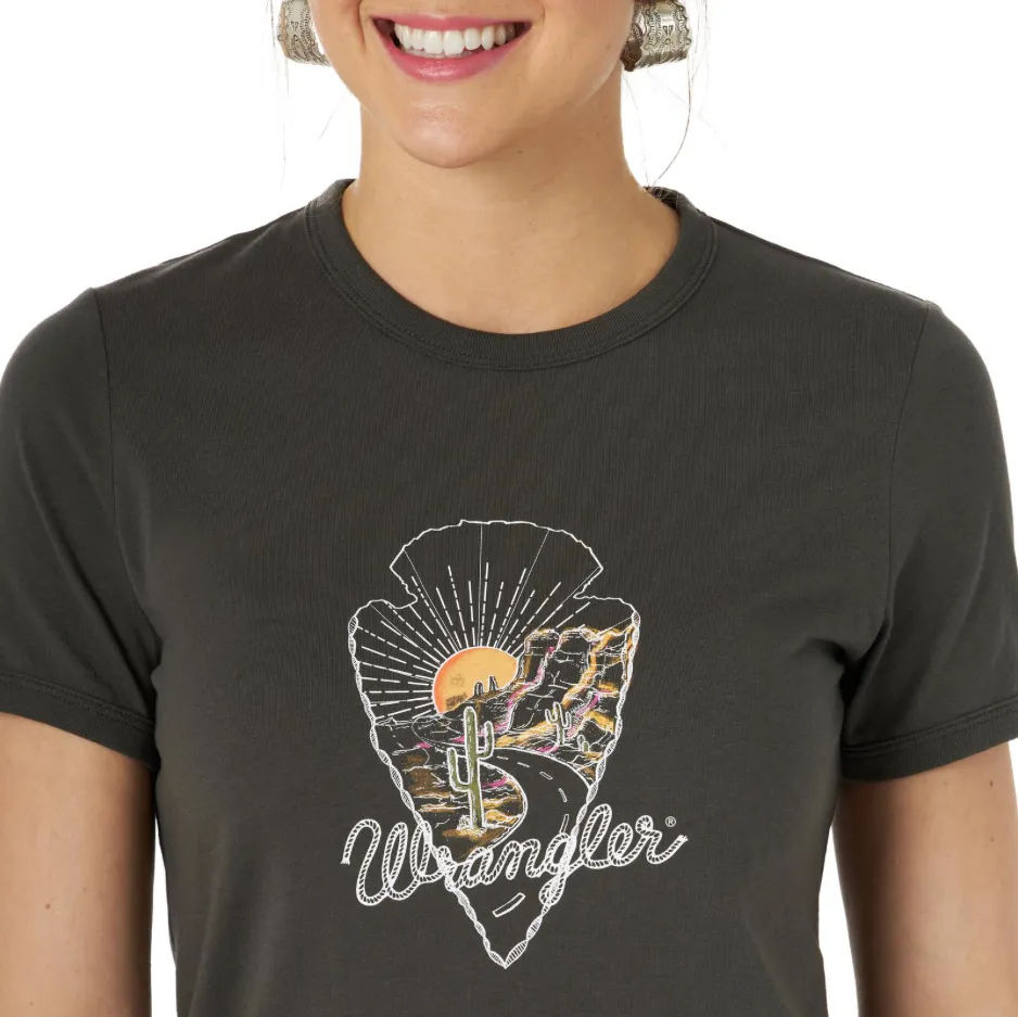 LWK585X - Wrangler Women's Retro Graphic Tee - Grey