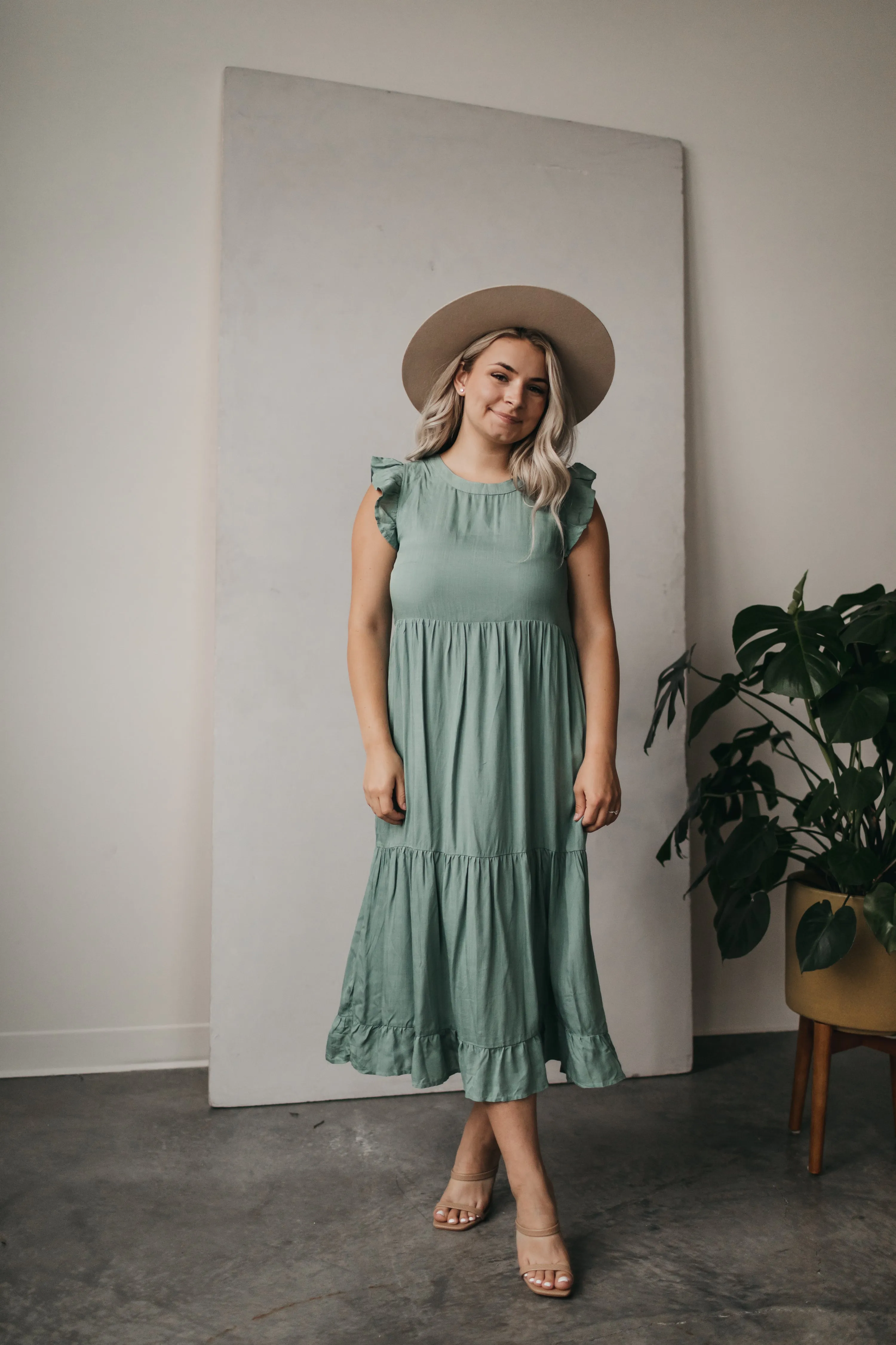 Madelyn Summer Dress in Sage