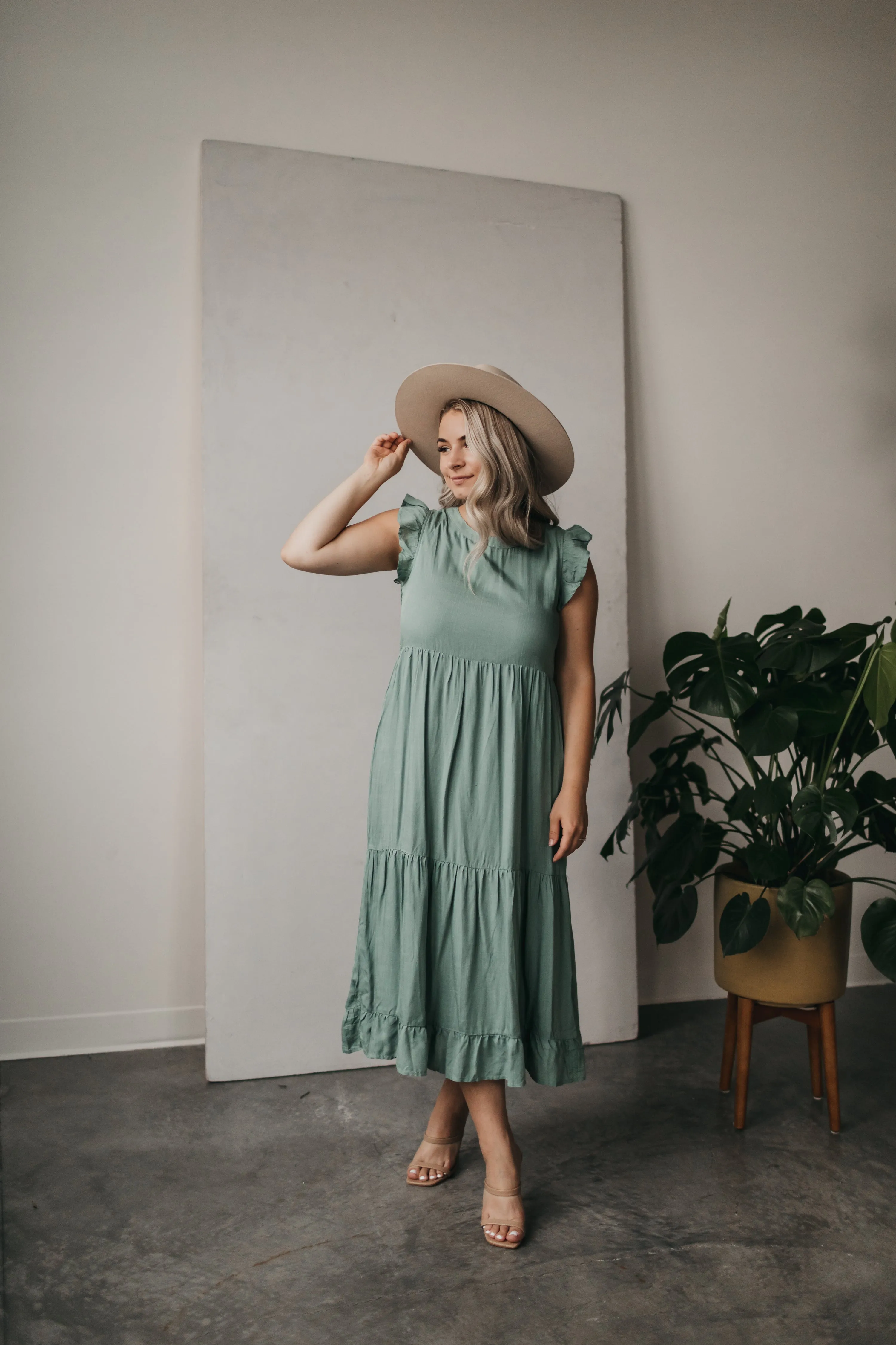 Madelyn Summer Dress in Sage