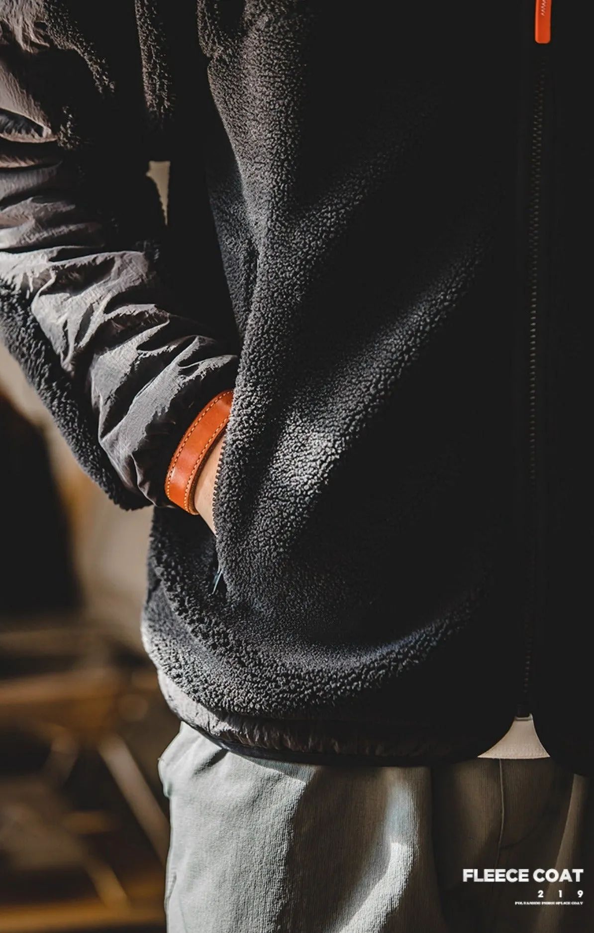 Maden Casual Imitation Lamb Wool Jackets for Men Thickened Loose Male Winter Coats Korean Fashion Hooded Warm Jacket Streetwear