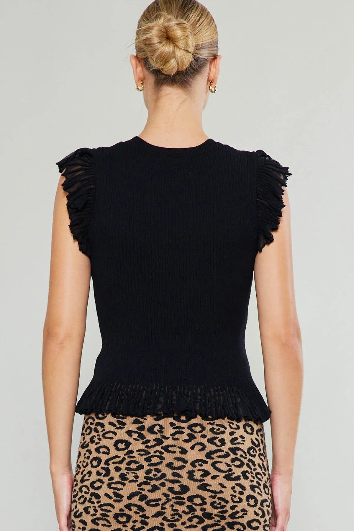 Madison Flutter Sleeve Sweater Top