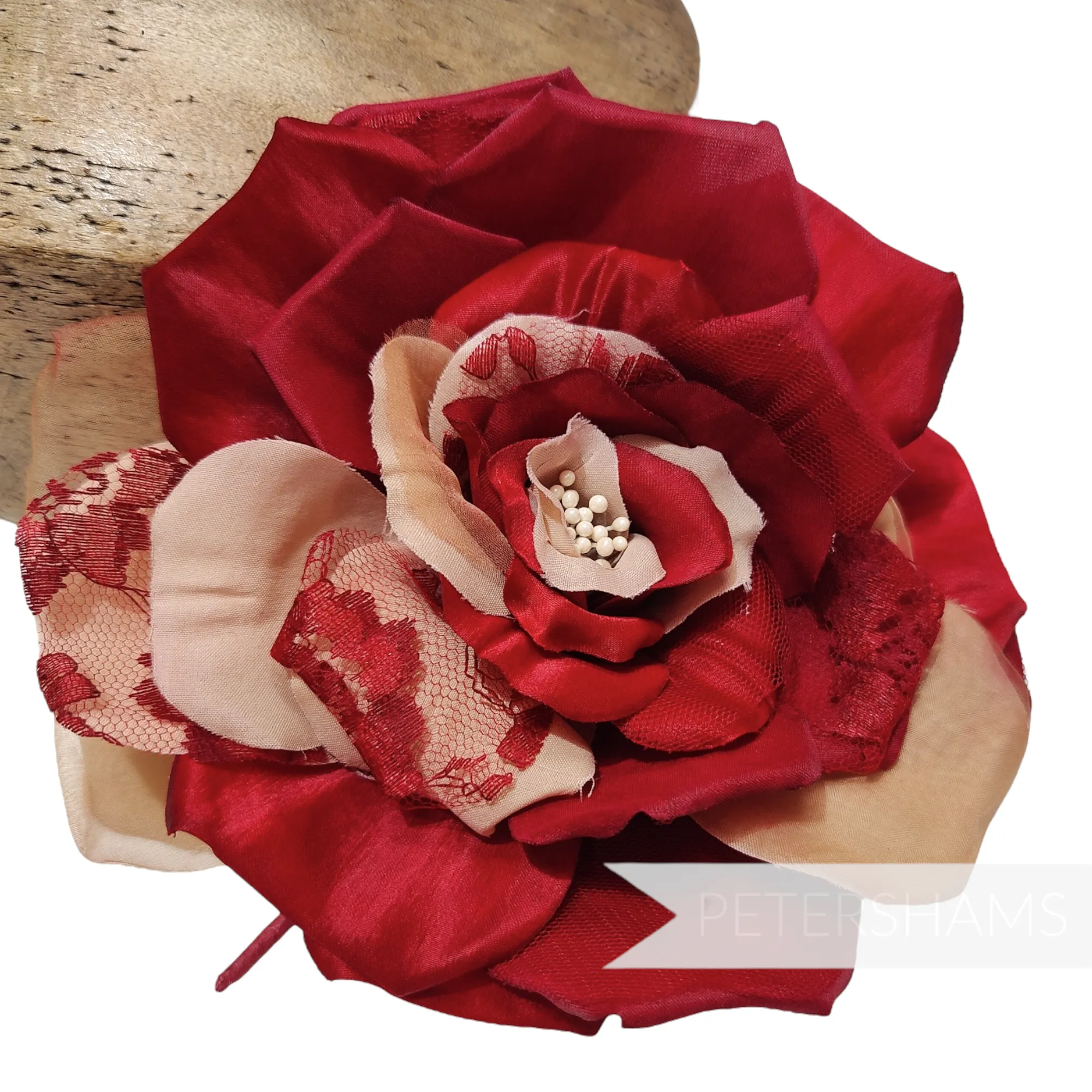 'Madisyn' 14cm Lace, Silk, Tulle, Satin and Organza Large Millinery Flower